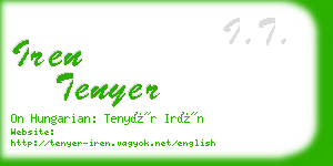 iren tenyer business card